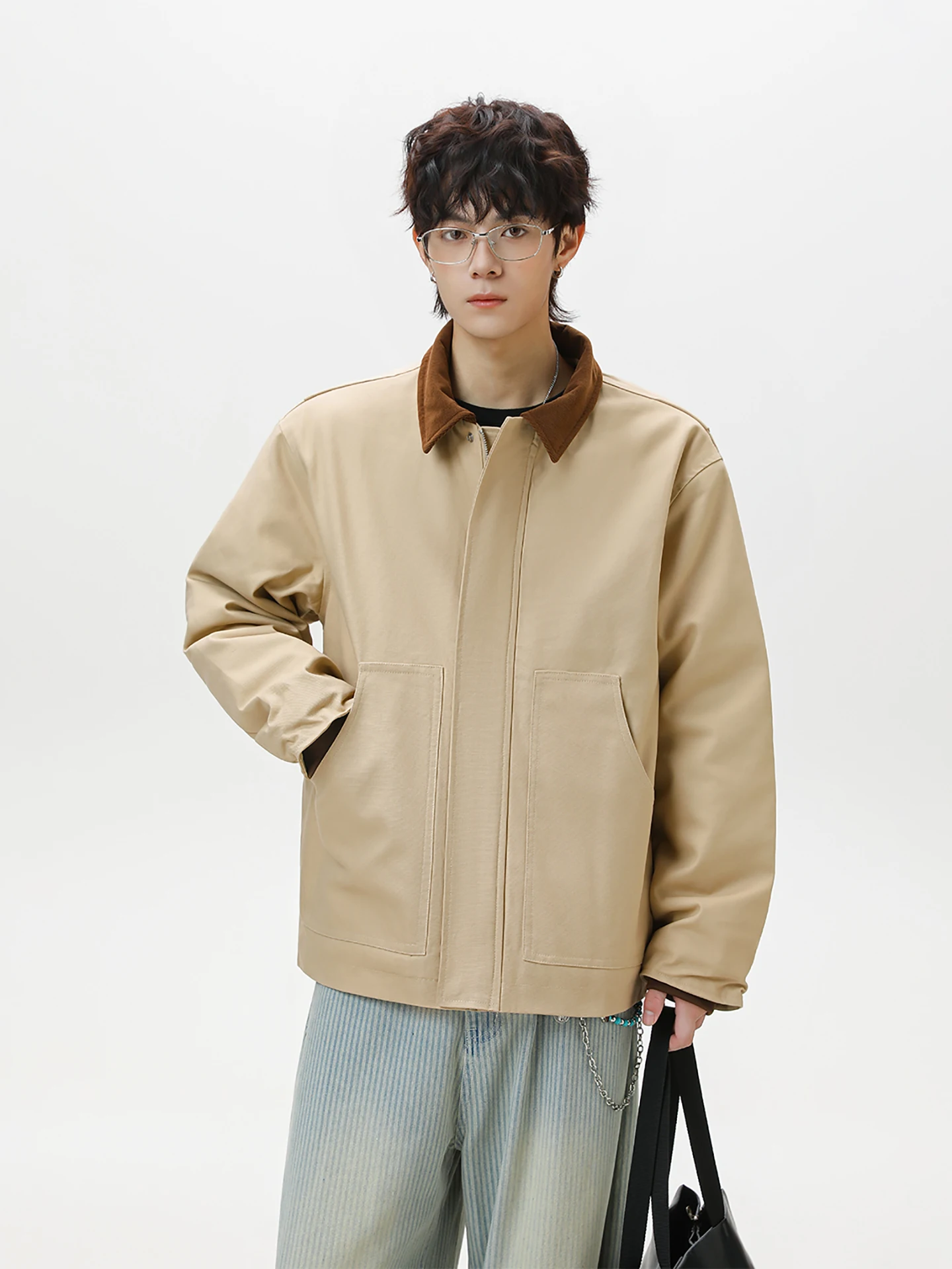 Boyue Retro Workwear Collared Color Blo Cotton Jaet ex Outdoor Casual Detroit Sle Zipper Closure Long Sve Coat
Boyue Retro Workwear Collared Color Blo Cotton Jaet ex Outdoor Casual Detroit Sle Zipper Closure Long Sve Coat