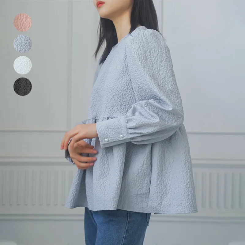 Lotte новая весенне-летняя женская рубашка с тиснением и длинными рукавами со скрытым цветочным узором, свободный женский топ, новый стиль
Lotte новая весенне-летняя женская рубашка с тиснением и длинными рукавами со скрытым цветочным узором, свободный женский топ, новый стиль