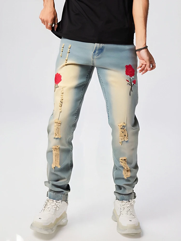 Men's Elastic Jeans Cross-Border Trade Embroidered Trendy European And American Long Pants Fashionable Men's Clothing
Men's Elastic Jeans Cross-Border Trade Embroidered Trendy European And American Long Pants Fashionable Men's Clothing