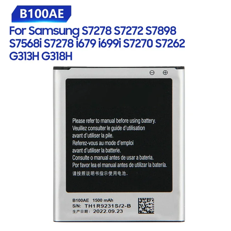 Сменная батарея для Samsung Galaxy Ace 4 Ace 3 S7568i S7278 i699i S7898 S7272 i679 S7270 S7262 G313H G318h B100AE B100AC
Сменная батарея для Samsung Galaxy Ace 4 Ace 3 S7568i S7278 i699i S7898 S7272 i679 S7270 S7262 G313H G318h B100AE B100AC