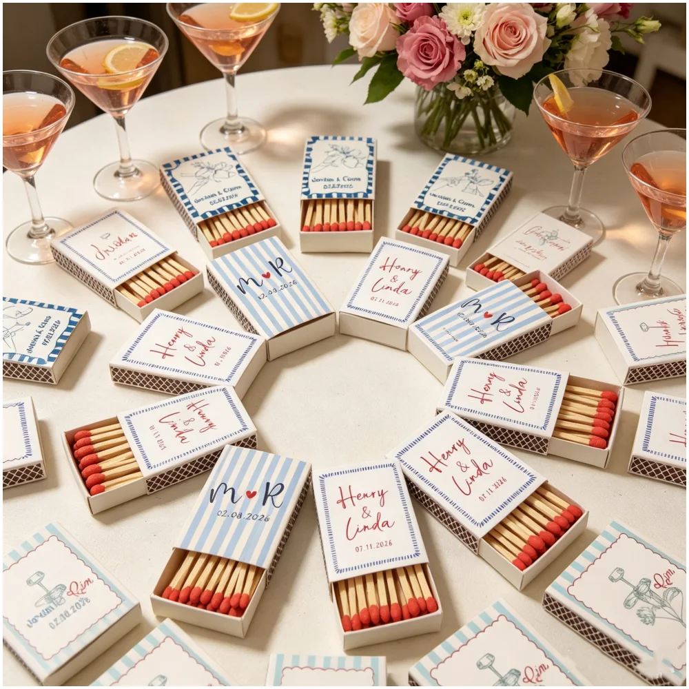 Personalized Wedding Matchboxes, Bulk Custom Favors with Your Logo, Bridal Shower & Bachelorette, The Perfect matchbox Keepsake
Personalized Wedding Matchboxes, Bulk Custom Favors with Your Logo, Bridal Shower & Bachelorette, The Perfect matchbox Keepsake