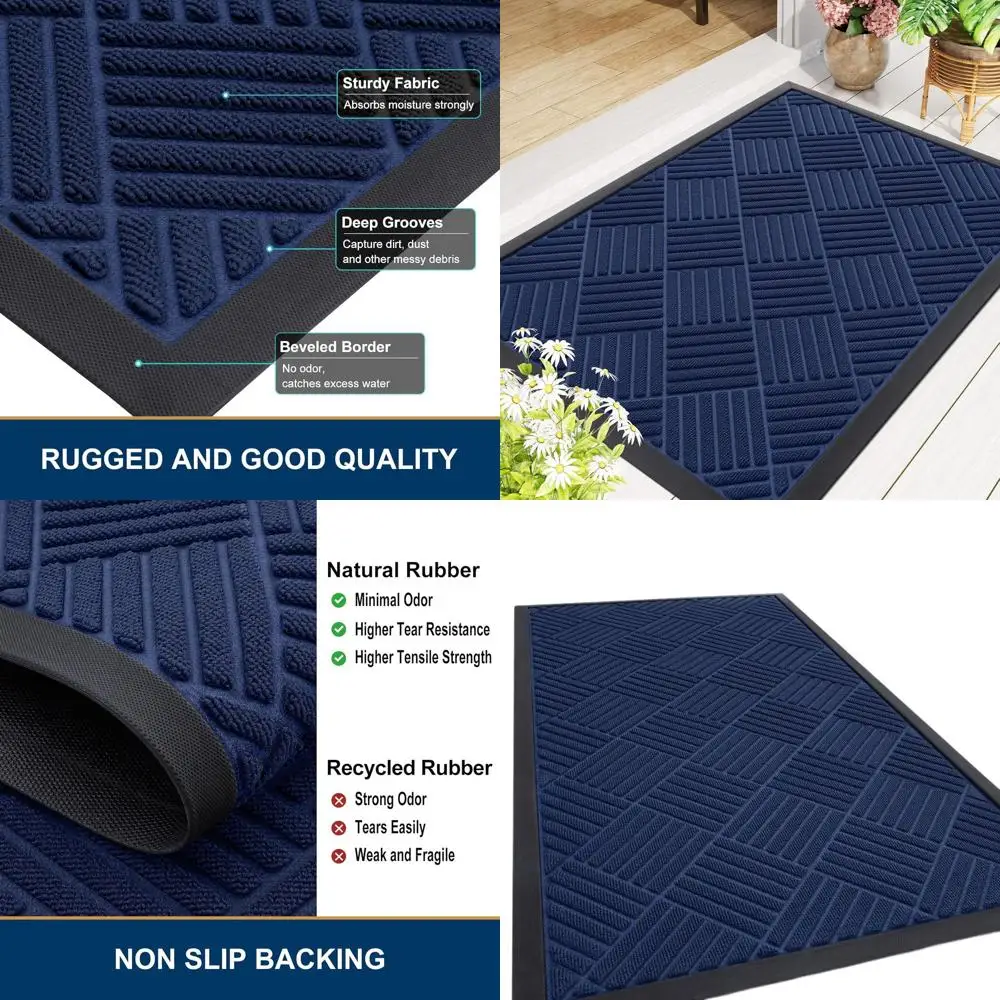 Прочный коврик из натурального каучука, нескользящий, впитывающий грязь и влагу, легко чистится, низкопрофильный, для патио и прихожей, 47x3 фута.
Прочный коврик из натурального каучука, нескользящий, впитывающий грязь и влагу, легко чистится, низкопрофильный, для патио и прихожей, 47x3 фута.