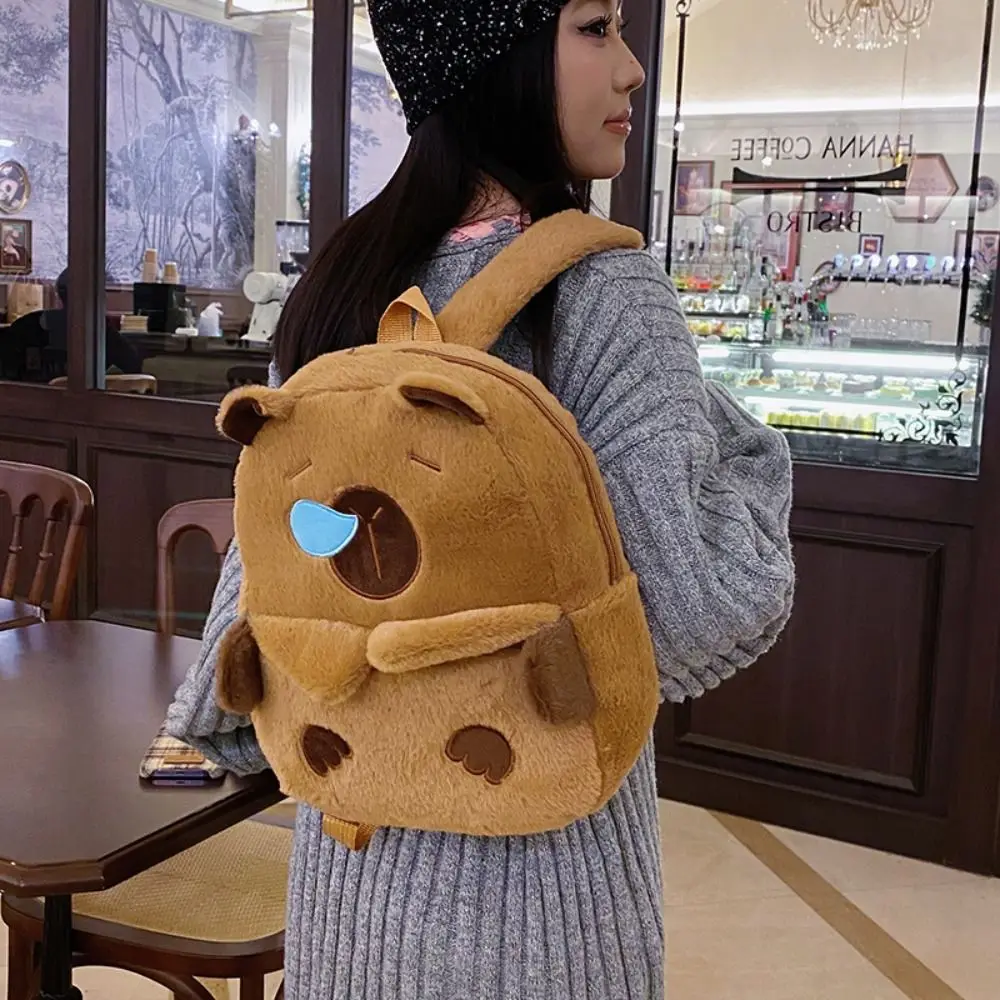 Adjustable Straps Capybara Plush Backpack PP Cotton Korean Style Cartoon School Bag Furry Large Capacity Students Book Bag
Adjustable Straps Capybara Plush Backpack PP Cotton Korean Style Cartoon School Bag Furry Large Capacity Students Book Bag