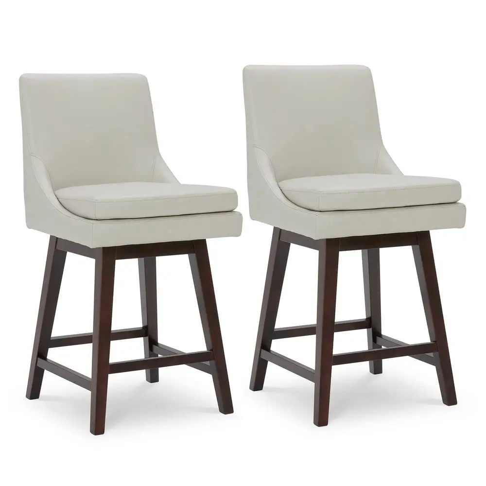 Counter Height Swivel Bar Stools with Back Set of 2, FSC Certified Upholstered Faux Leather Swivel Barstool, 26.8 H Seat Height
Counter Height Swivel Bar Stools with Back Set of 2, FSC Certified Upholstered Faux Leather Swivel Barstool, 26.8 H Seat Height