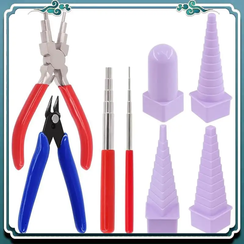 Premium Jewelry Making Tool Kit 8-Piece Wire Winding Set With 6-In-1 Bail Making Pliers Mandrels, And Pliers, For Jewelry
Premium Jewelry Making Tool Kit 8-Piece Wire Winding Set With 6-In-1 Bail Making Pliers Mandrels, And Pliers, For Jewelry