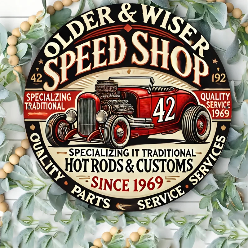 Винтажная металлическая табличка «Older & Wiser Speed Shop», алюминиевая настенная декорация для Hot Rods и кастомных автомобилей, 20x20 см, для дома, кухни, столовой, 1 шт.
Винтажная металлическая табличка «Older & Wiser Speed Shop», алюминиевая настенная декорация для Hot Rods и кастомных автомобилей, 20x20 см, для дома, кухни, столовой, 1 шт.