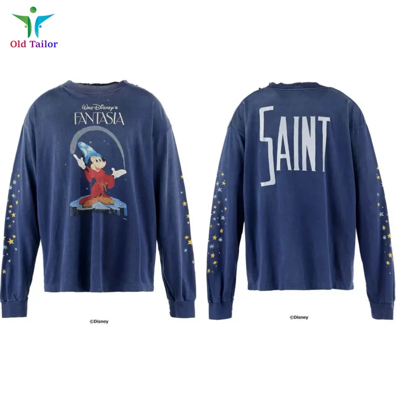 High Street Trendy Blue SAINT Long Sleeve TEE 25SS Broken Hole Fashion Retro Mens Womens High-end Tops T-shirt
High Street Trendy Blue SAINT Long Sleeve TEE 25SS Broken Hole Fashion Retro Mens Womens High-end Tops T-shirt
