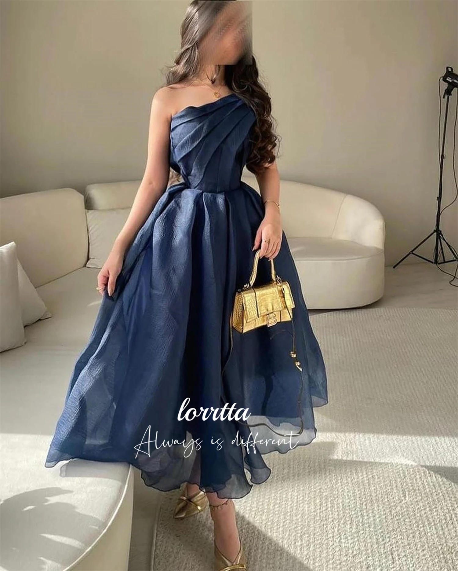 Lorrtta Wedding Party Dress Dark Blue Evening One Shoulder Sleeve Medium Length Organza Prom Dresses 2024 Elegant Woman Womens
Lorrtta Wedding Party Dress Dark Blue Evening One Shoulder Sleeve Medium Length Organza Prom Dresses 2024 Elegant Woman Womens