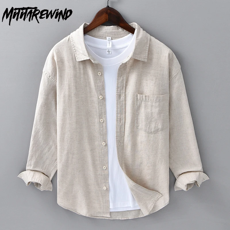 Spring Summer Men Shirts Daily Casual Plain Shirt Lapel Cotton Linen Long Sleeve Shirt Breathable Tops Simple Versatile Shirt
Spring Summer Men Shirts Daily Casual Plain Shirt Lapel Cotton Linen Long Sleeve Shirt Breathable Tops Simple Versatile Shirt