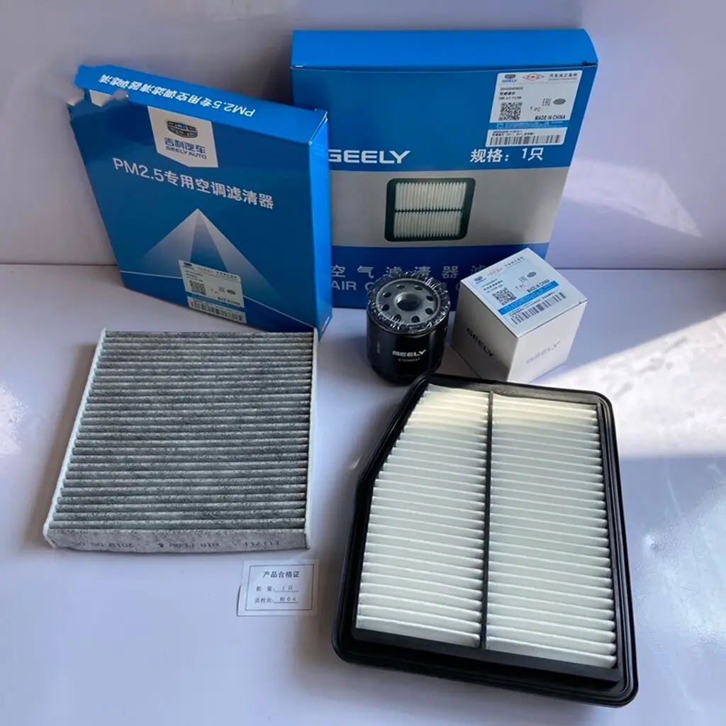 Genuine High Quality Air Filter Cabin Filter Oil Filter for Geely Emgrand GL Emgrand GS Engine 1.4T 1.5T 2019 2020 2021 Car
Genuine High Quality Air Filter Cabin Filter Oil Filter for Geely Emgrand GL Emgrand GS Engine 1.4T 1.5T 2019 2020 2021 Car