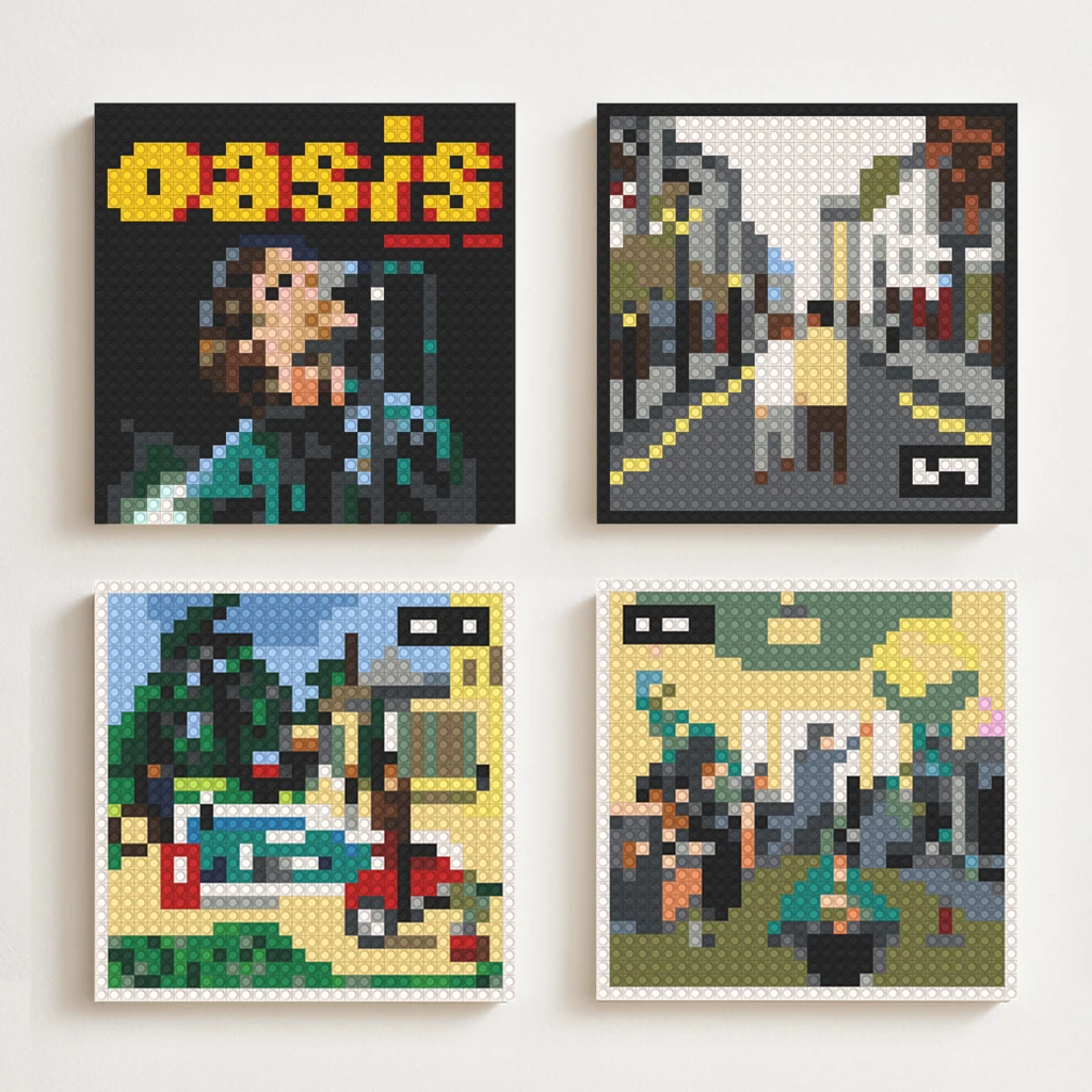 O-Oasis band Poster Hot Music Poster Album Cover Printing Poster Building Blocks Mosaic Pixel Art Brick Painting
O-Oasis band Poster Hot Music Poster Album Cover Printing Poster Building Blocks Mosaic Pixel Art Brick Painting