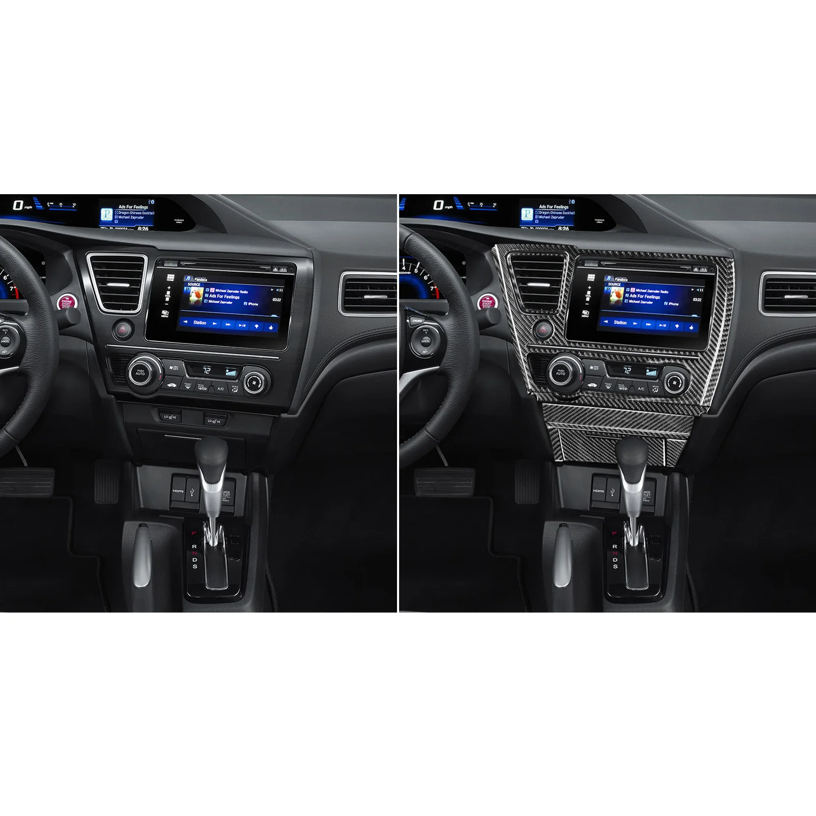 For Honda Civic 9 Coupe / Sedan 2012—2015 Car Accessories Carbon Fiber Dashboard Navigation Paenl Interior Cover Trim Sticker
For Honda Civic 9 Coupe / Sedan 2012—2015 Car Accessories Carbon Fiber Dashboard Navigation Paenl Interior Cover Trim Sticker