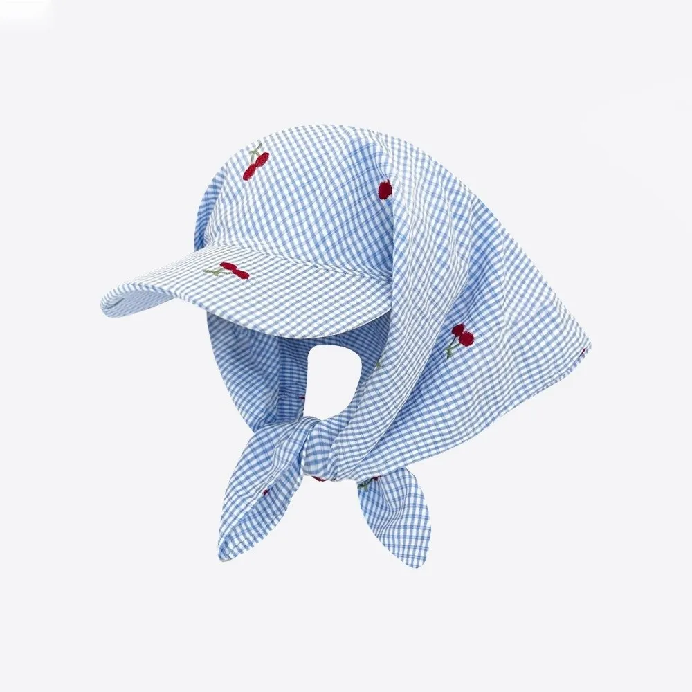 Cute Plaid Headscarf Baseball Cap Sweet Korean Style Sunscreen Beach Hats Cherry Embroidered Sunscreen Peaked Cap Outdoor
Cute Plaid Headscarf Baseball Cap Sweet Korean Style Sunscreen Beach Hats Cherry Embroidered Sunscreen Peaked Cap Outdoor