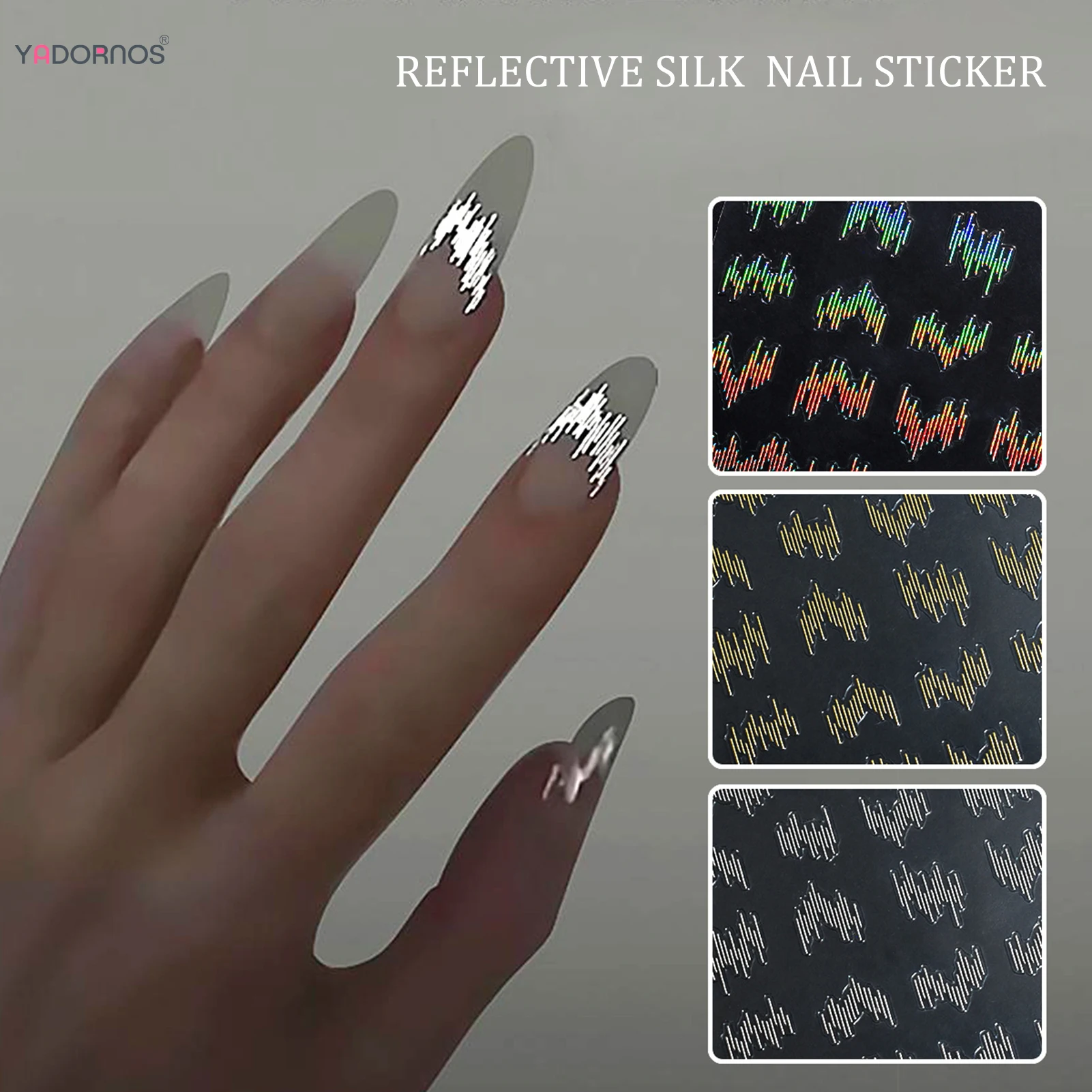3 Sheets High Gloss Reflective Nail Sticker Glitter Laser Silver Dark Flashy Effect Manicure 3D Nail Art Decoration Sticker
3 Sheets High Gloss Reflective Nail Sticker Glitter Laser Silver Dark Flashy Effect Manicure 3D Nail Art Decoration Sticker