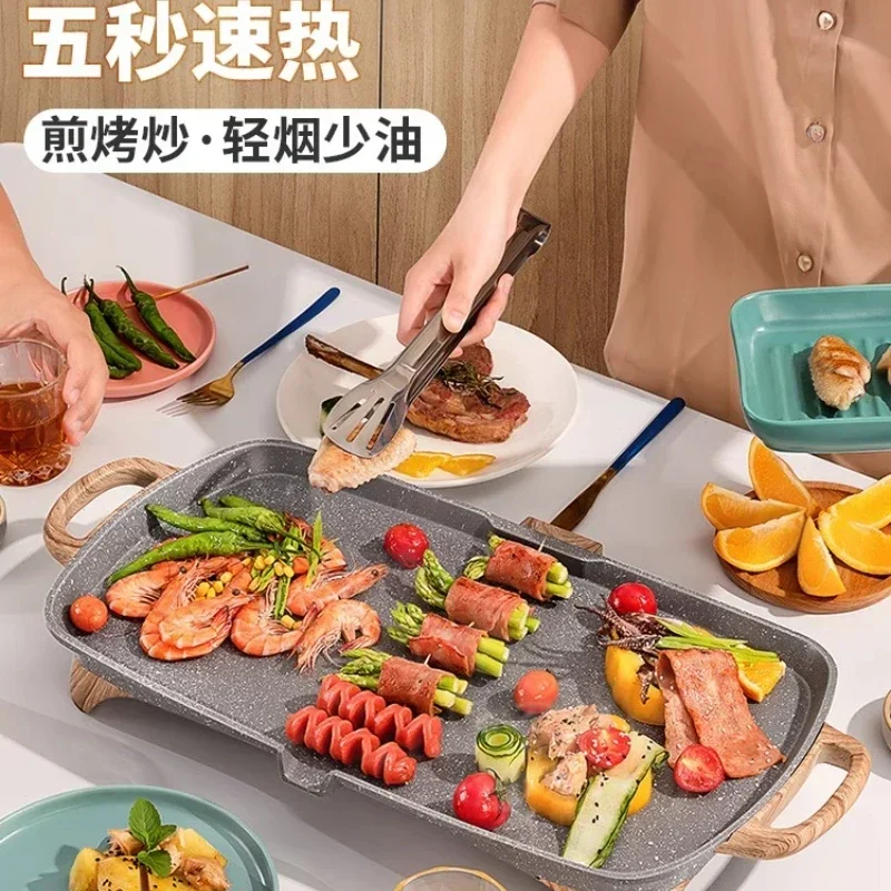220V Smokeless Barbecue Grill with Maifanite Grilling Plate for Home Use Electric BBQ Grill Non-Stick Iron Plate
220V Smokeless Barbecue Grill with Maifanite Grilling Plate for Home Use Electric BBQ Grill Non-Stick Iron Plate