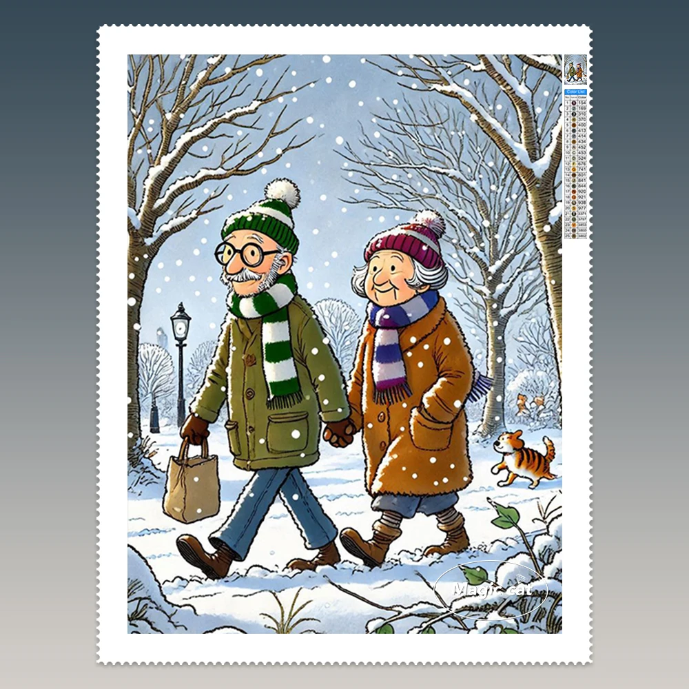 Изысканная ручная алмазная живопись, пожилая пара, прогулка на снегу, сделай сам, алмазная вышивка, пары, домашний декор, подарок
Изысканная ручная алмазная живопись, пожилая пара, прогулка на снегу, сделай сам, алмазная вышивка, пары, домашний декор, подарок