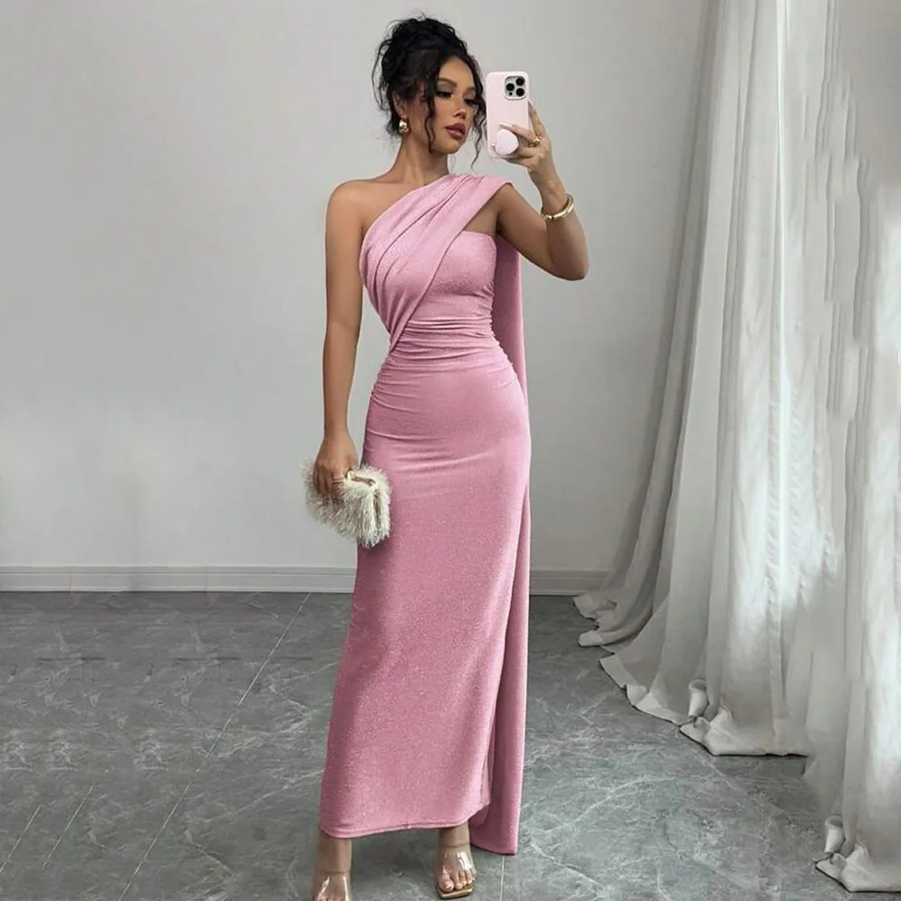 Msikoods Customized 2025 One Shoulder Bodycon Prom Dress Sexy Slit Backless Party Dress Simple Formal Gown Woman Birthday Dress
Msikoods Customized 2025 One Shoulder Bodycon Prom Dress Sexy Slit Backless Party Dress Simple Formal Gown Woman Birthday Dress