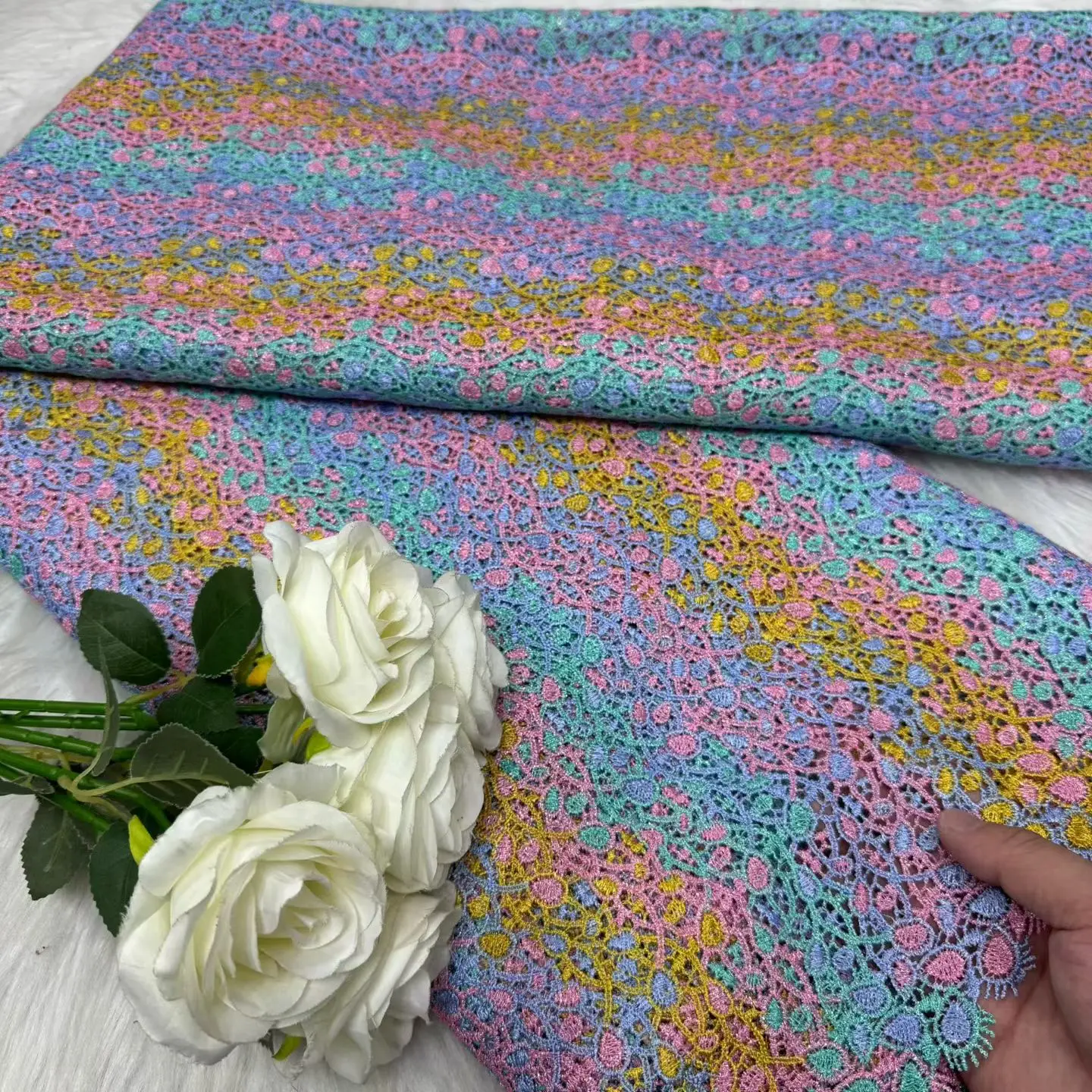 Bestway Latest African Style Dual-Color French Lace Fabric with Gemstone Design for Fashion And Crafts
Bestway Latest African Style Dual-Color French Lace Fabric with Gemstone Design for Fashion And Crafts