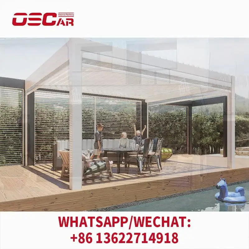 Adjustable Motorized Outdoor Aluminium Louvered Canopy in Customized Modern Style for Patio Backyard and Garden pergolas
Adjustable Motorized Outdoor Aluminium Louvered Canopy in Customized Modern Style for Patio Backyard and Garden pergolas