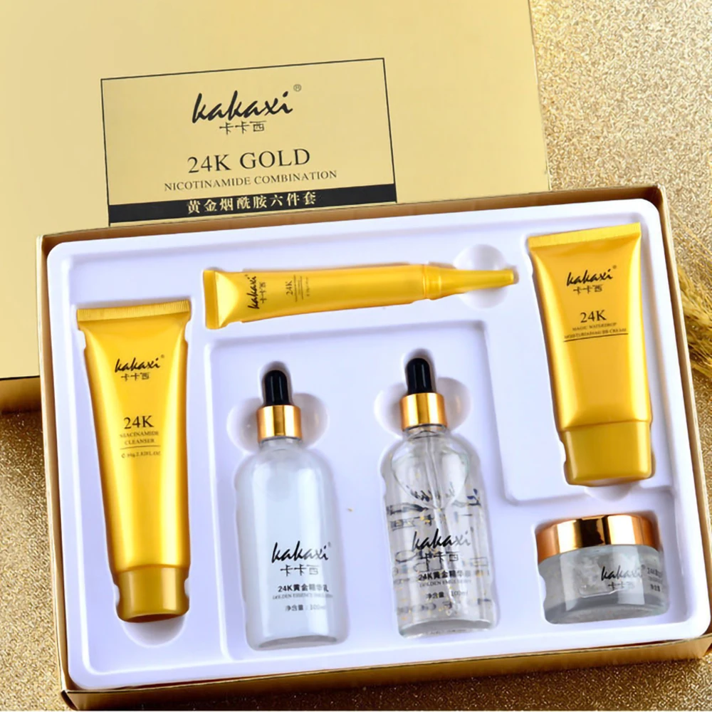 Gold Beauty Skin Care Set Nicotinamide Face Essence Eye Cream Isolation Cream Anti-aging Face Care Set With Exquisite Gift Box
Gold Beauty Skin Care Set Nicotinamide Face Essence Eye Cream Isolation Cream Anti-aging Face Care Set With Exquisite Gift Box