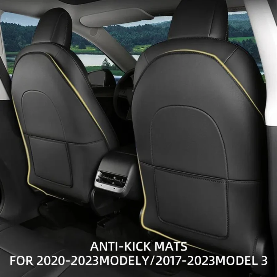 Car Seatback Protector for Tesla Model Y Model 3 Seat Back Protective Child Anti-Kick Mats Black Leather Interior Accessories
Car Seatback Protector for Tesla Model Y Model 3 Seat Back Protective Child Anti-Kick Mats Black Leather Interior Accessories