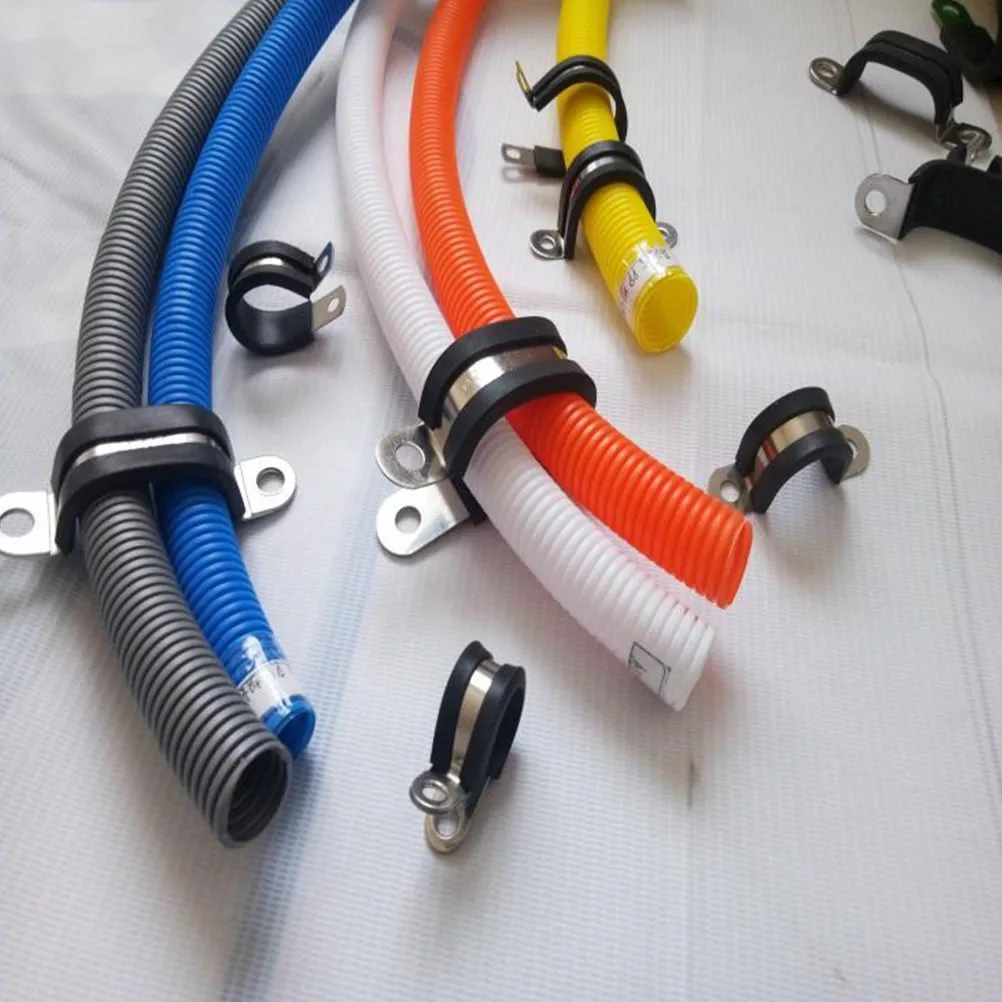 20 Pcs Rubber Hose Clamp Cable Tube Cushion Insulating Clip Maintenance Stainless Steel Cushioned
20 Pcs Rubber Hose Clamp Cable Tube Cushion Insulating Clip Maintenance Stainless Steel Cushioned