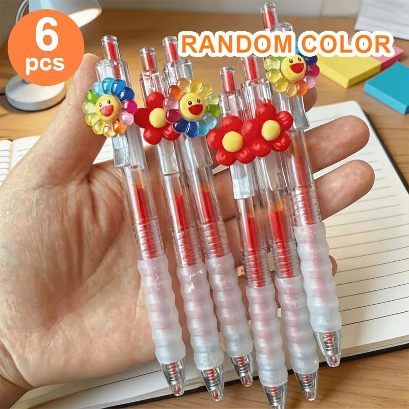 6 Small Daisy Red Pens, Soft-Grip Retractable Gel Pens with 0.5mm Red Ink, Smooth Writing Pens for Students, Exams, Office Workers, and Daily Use, for Writing, Drawing, and Journaling
6 Small Daisy Red Pens, Soft-Grip Retractable Gel Pens with 0.5mm Red Ink, Smooth Writing Pens for Students, Exams, Office Workers, and Daily Use, for Writing, Drawing, and Journaling