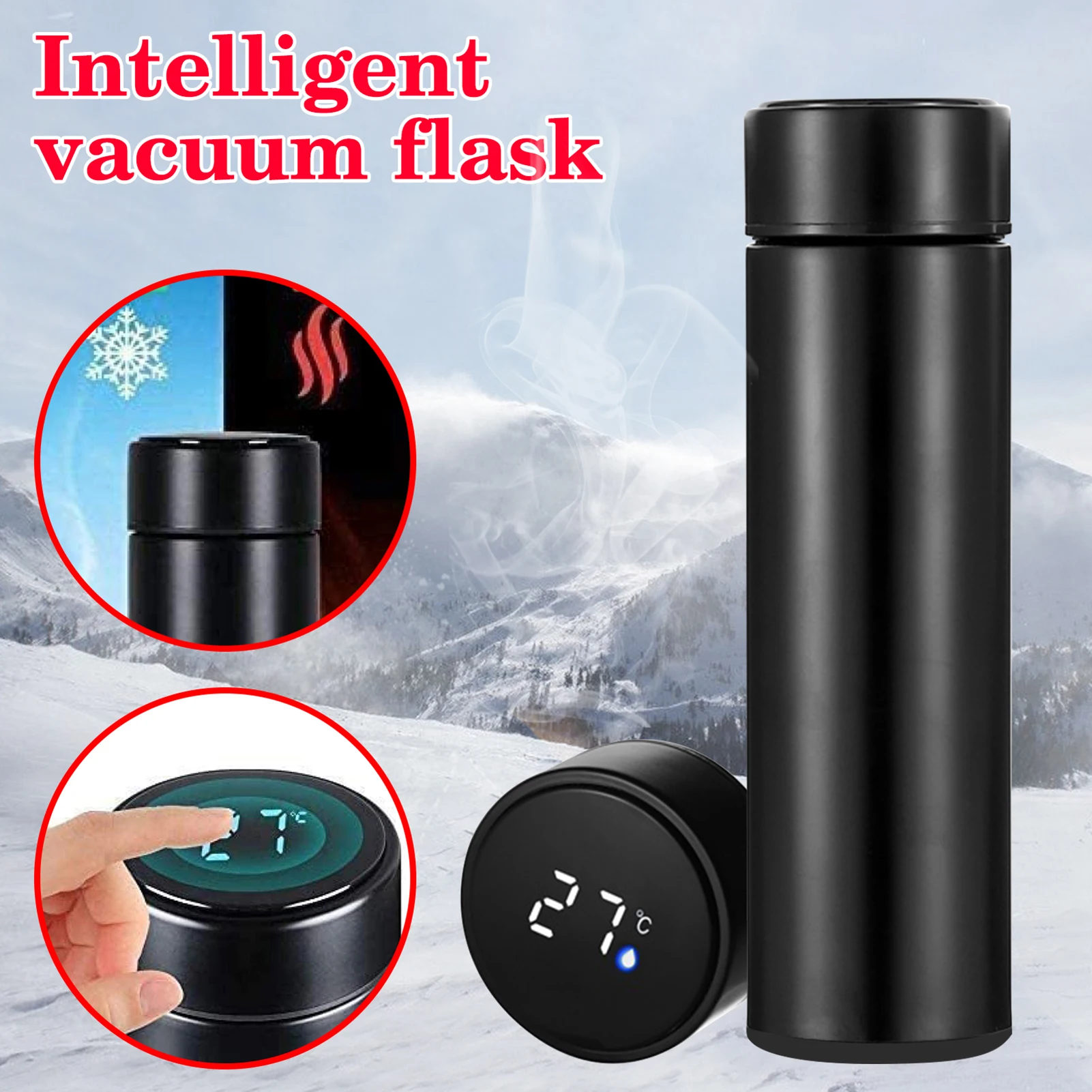 500ml Stainless Steel Vacuum Cup Mug Temperature Display Mug Spill-Proof Coffee Cup for Women Girls Picnic Hiking MIAO-US
500ml Stainless Steel Vacuum Cup Mug Temperature Display Mug Spill-Proof Coffee Cup for Women Girls Picnic Hiking MIAO-US