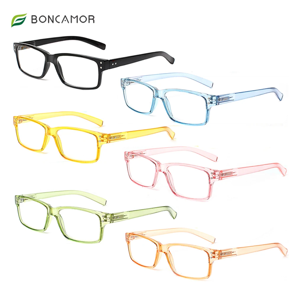 BONCAMOR Reading Glasses Men's Women's Rectangular Anti-blue Light Magnifying Diopter Lenses Premium Prescription Glasses 0-+4.0
BONCAMOR Reading Glasses Men's Women's Rectangular Anti-blue Light Magnifying Diopter Lenses Premium Prescription Glasses 0-+4.0