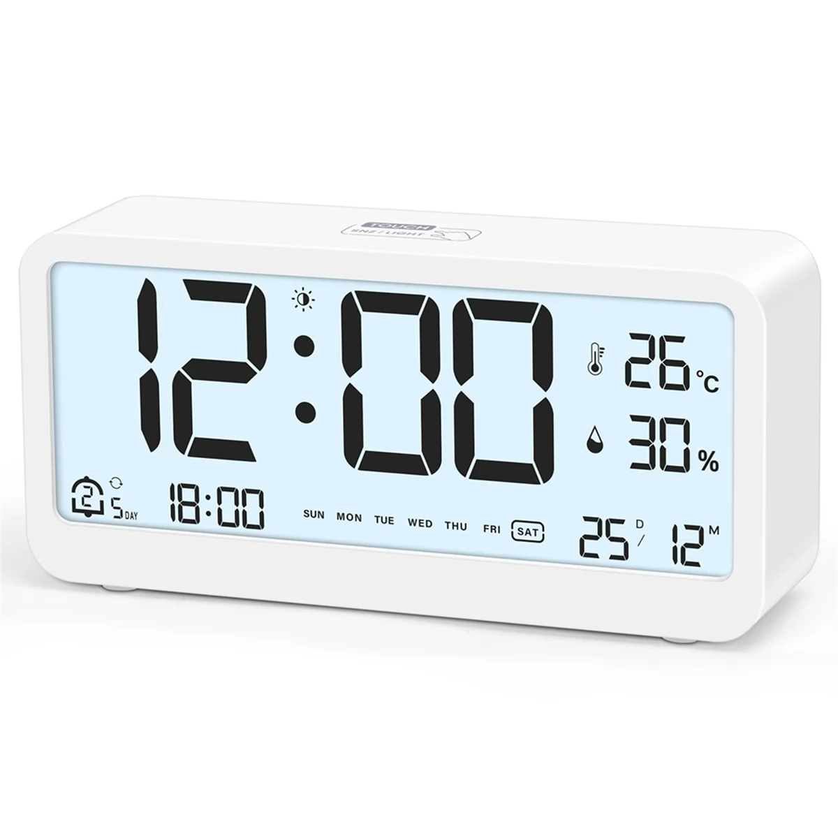 A72P Digital Alarm Clock with Large LCD Display,Loud Ringtone for Efficient Wake Up,Multifunction with Temperature
A72P Digital Alarm Clock with Large LCD Display,Loud Ringtone for Efficient Wake Up,Multifunction with Temperature