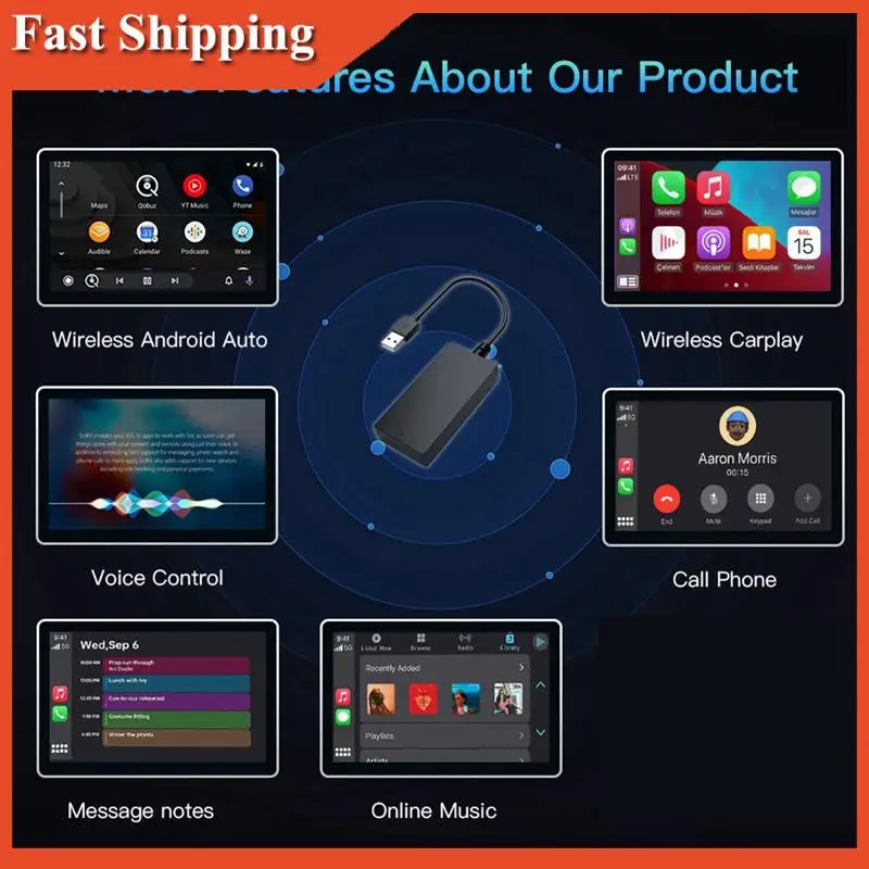 A90E-Plug And Play Carbit Link To Wireless Carplay Android AUTO Box Car Navigation Smart Car Machine Interconnection
A90E-Plug And Play Carbit Link To Wireless Carplay Android AUTO Box Car Navigation Smart Car Machine Interconnection