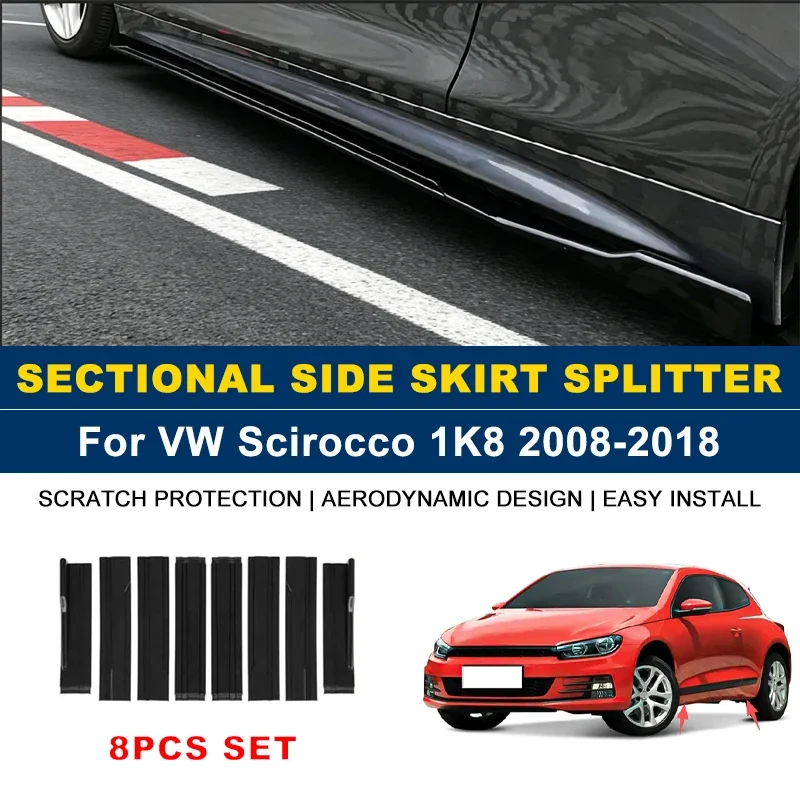 2m Sectional Side Skirt Extension Lips Side Spoiler, Car Exterior Modified Upgrade Kit For Volkswagen VW Scirocco 1K8 2008-2018
2m Sectional Side Skirt Extension Lips Side Spoiler, Car Exterior Modified Upgrade Kit For Volkswagen VW Scirocco 1K8 2008-2018