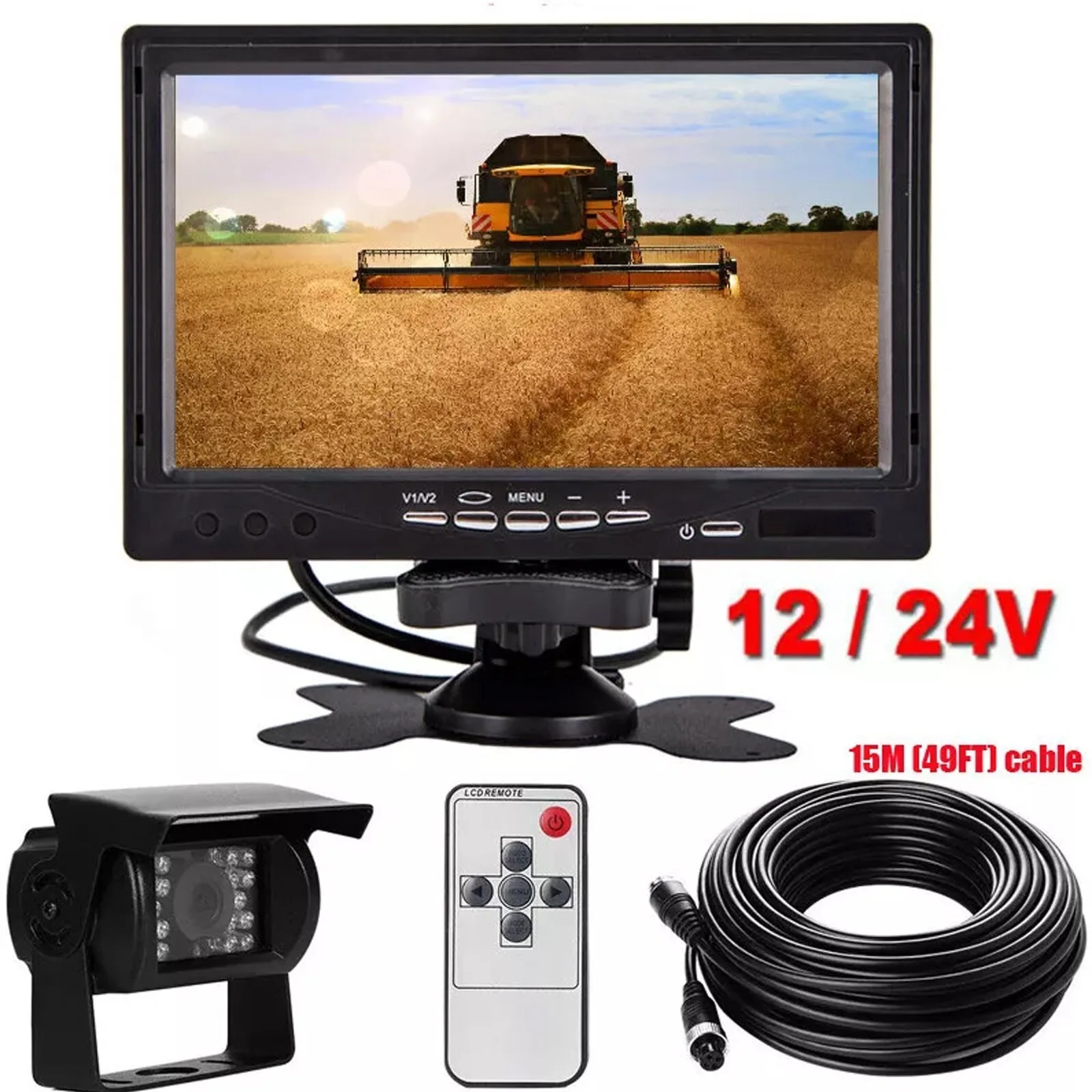 Lastbus 7" HD Monitor Truck Caravan Heavy Duty Rear View Reverisng 4Pin CCD Camera Kit
Lastbus 7" HD Monitor Truck Caravan Heavy Duty Rear View Reverisng 4Pin CCD Camera Kit