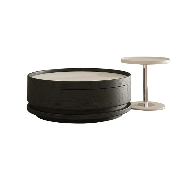 Итальянский минималистичный вращающийся журнальный столик в стиле ретро, комбинированная каменная тарелка для гостиной, круглая маленькая квартира, дизайнерский дом, элитный 
Итальянский минималистичный вращающийся журнальный столик в стиле ретро, комбинированная каменная тарелка для гостиной, круглая маленькая квартира, дизайнерский дом, элитный