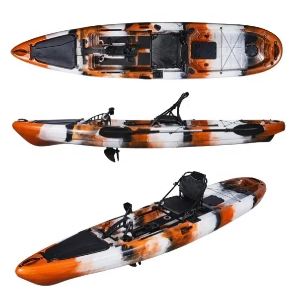 One Person Pedal Drive Fishing Kayak Boat 13ft 3.96m For Water Sports Rivers Accessory Included Hull Polyethylene HDPE
One Person Pedal Drive Fishing Kayak Boat 13ft 3.96m For Water Sports Rivers Accessory Included Hull Polyethylene HDPE