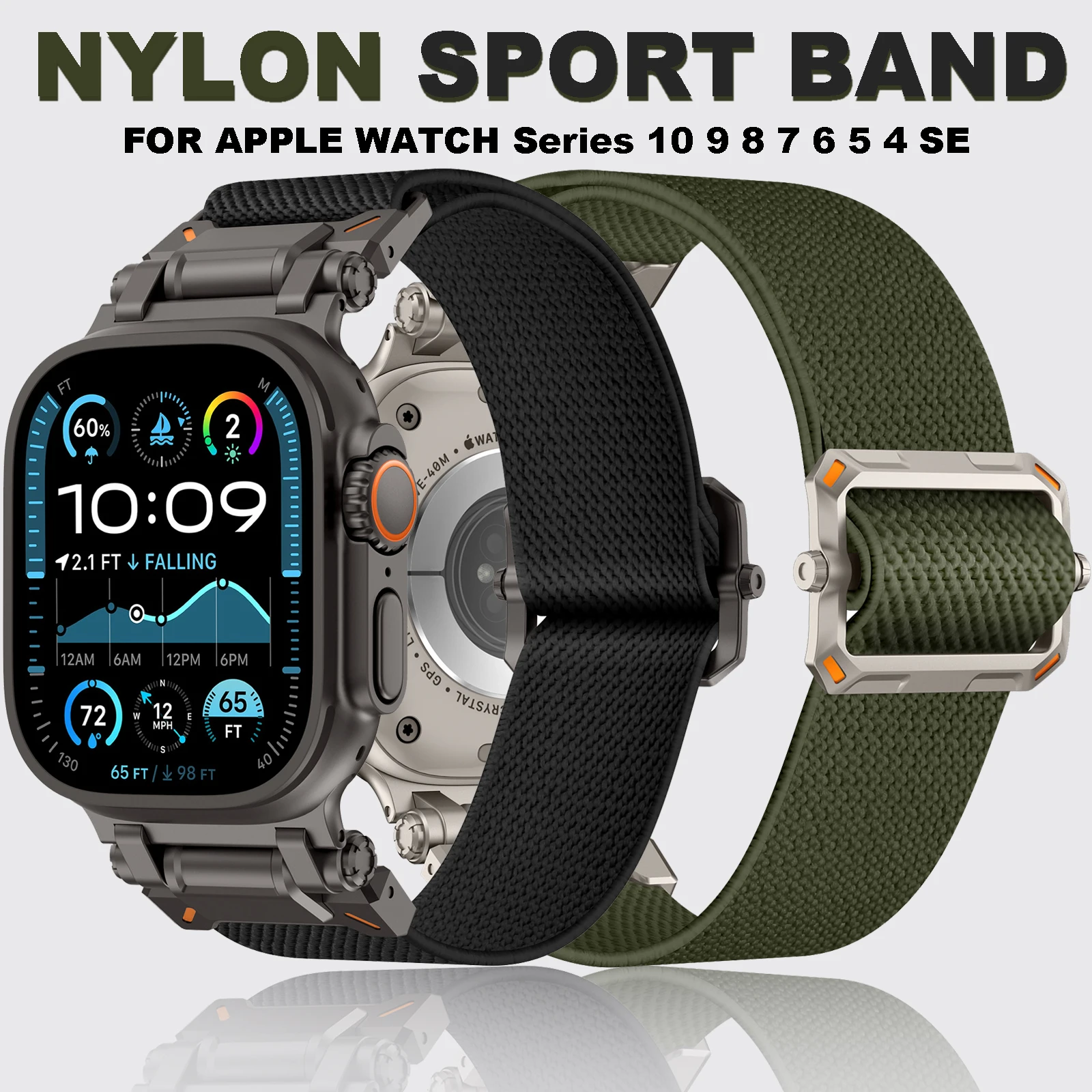 Sport Strap for Apple Watch Ultra 2 Band 49mm 46mm 45mm 44mm 42mm Compass Rugged Nylon Bracelet Correa Series 10 9 7 6 5 4 8 SE
Sport Strap for Apple Watch Ultra 2 Band 49mm 46mm 45mm 44mm 42mm Compass Rugged Nylon Bracelet Correa Series 10 9 7 6 5 4 8 SE