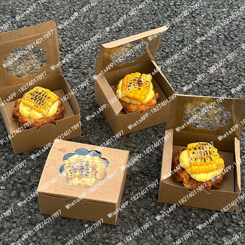 50pcs Kraft Paper Egg Tart Packaging Box with Clear Window Food Grade Flip Design Baking Dessert Cake Packing Boxes
50pcs Kraft Paper Egg Tart Packaging Box with Clear Window Food Grade Flip Design Baking Dessert Cake Packing Boxes