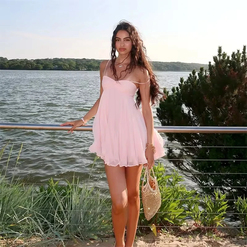 Chiffon Strapless Backless Sexy A-line Dress Women 2025 Spaghetti Strap Party Dress Bodycon Mini Summer Dress Vestidos
Chiffon Strapless Backless Sexy A-line Dress Women 2025 Spaghetti Strap Party Dress Bodycon Mini Summer Dress Vestidos