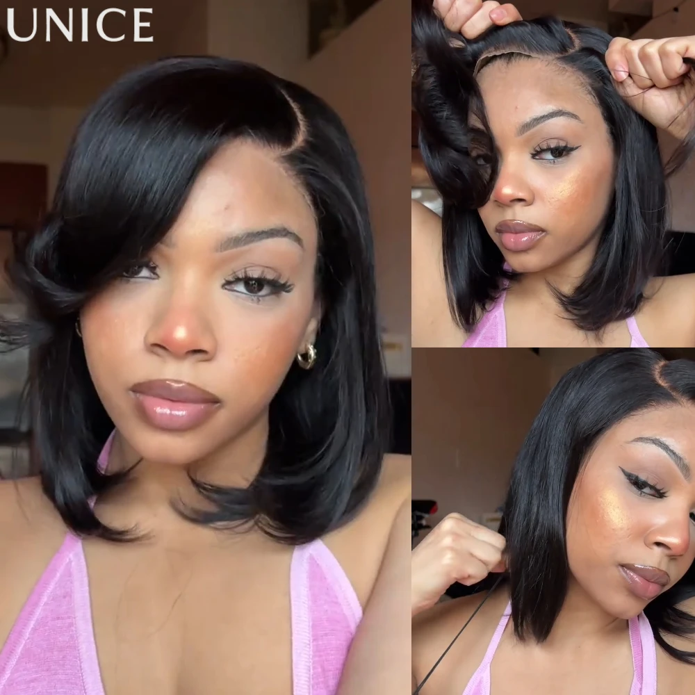 UNice Bye-Bye Slip™ 7x5 Lace Side Part Layered Straight Bob Wig With Side-Swept Bangs & Drawstring Glueless Human Hair Wig
UNice Bye-Bye Slip™ 7x5 Lace Side Part Layered Straight Bob Wig With Side-Swept Bangs & Drawstring Glueless Human Hair Wig