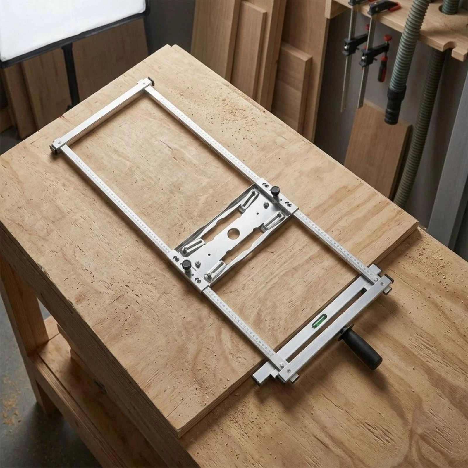 Board Cutting Guide Stainless Steel Perimeter Trimming Guide Woodworking Tool Built-in Level Sliding for Workshop
Board Cutting Guide Stainless Steel Perimeter Trimming Guide Woodworking Tool Built-in Level Sliding for Workshop