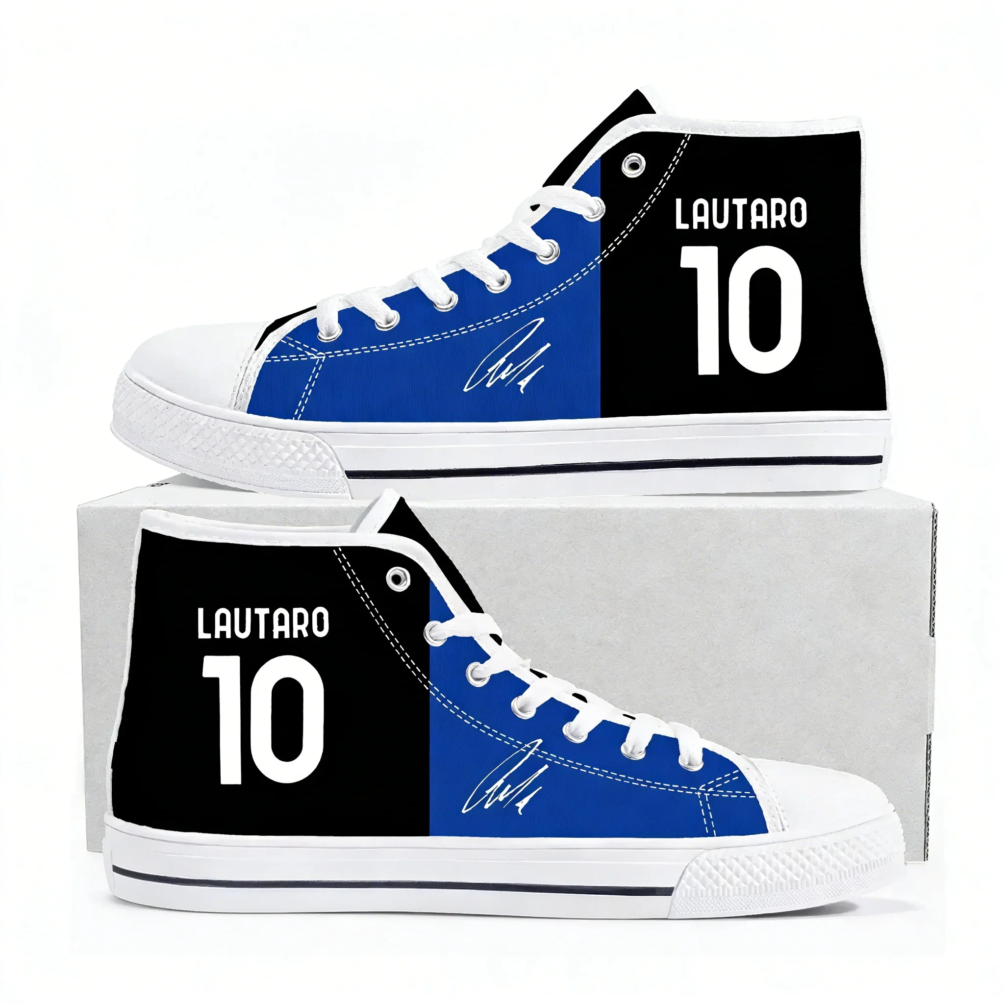 Кроссовки Lautaro NO.10 High Top для мужчин и женщин, холщовые кеды, высококачественные кроссовки с изображением аргентинской футбольной звезды, белые, на заказ.
Кроссовки Lautaro NO.10 High Top для мужчин и женщин, холщовые кеды, высококачественные кроссовки с изображением аргентинской футбольной звезды, белые, на заказ.