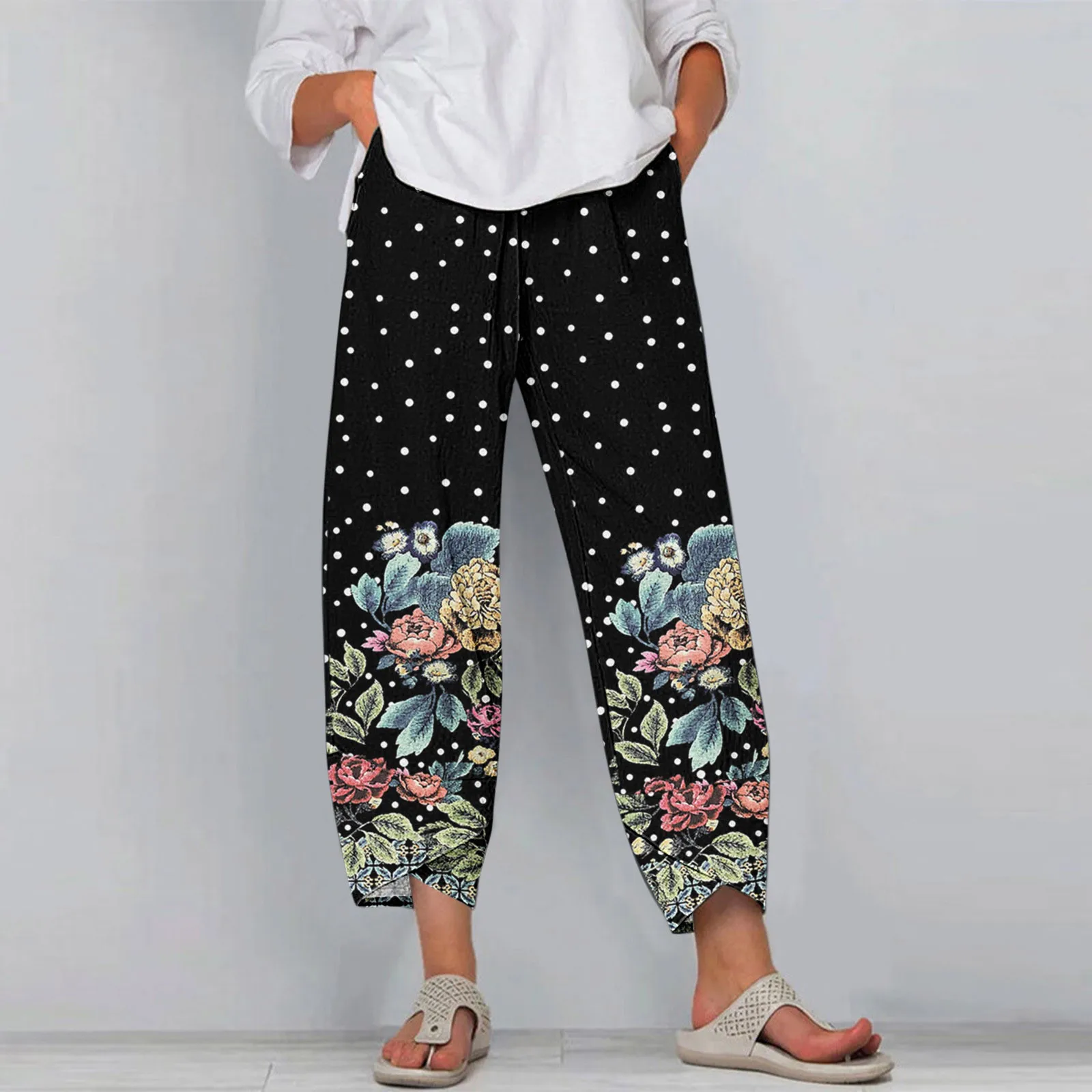 Women Casual Pant Loose Fit with Pocket High Waisted Pants Print Summer Cotton Pant Long Straight Womens Plus Size Harem Pants
Women Casual Pant Loose Fit with Pocket High Waisted Pants Print Summer Cotton Pant Long Straight Womens Plus Size Harem Pants