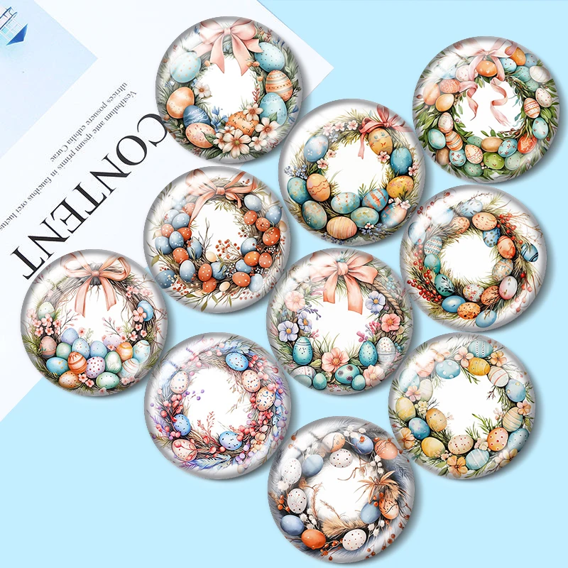 Easter Egg Wreath Clipart 10pcs 12mm/18mm/20mm/25mm Round photo glass cabochon demo flat back Making findings
Easter Egg Wreath Clipart 10pcs 12mm/18mm/20mm/25mm Round photo glass cabochon demo flat back Making findings
