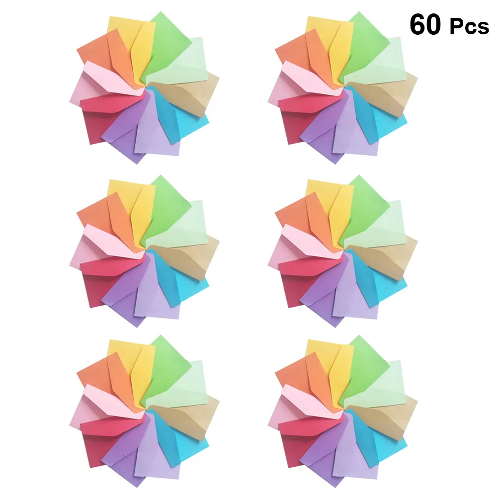 60Pcs Colored Blank Paper Envelopes Premium Quality Storage Envelopes Unprinted for Coins Bills Cards Documents Postcard
60Pcs Colored Blank Paper Envelopes Premium Quality Storage Envelopes Unprinted for Coins Bills Cards Documents Postcard