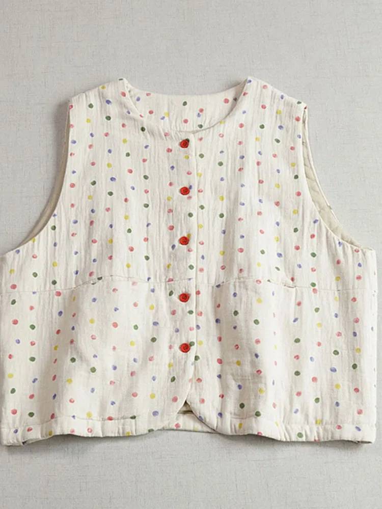 Retro Japanese Sle Thiened Cotton Linen Vest Outerwear Women's Loose Casual Winter irt Button round Ne Pure Color
Retro Japanese Sle Thiened Cotton Linen Vest Outerwear Women's Loose Casual Winter irt Button round Ne Pure Color