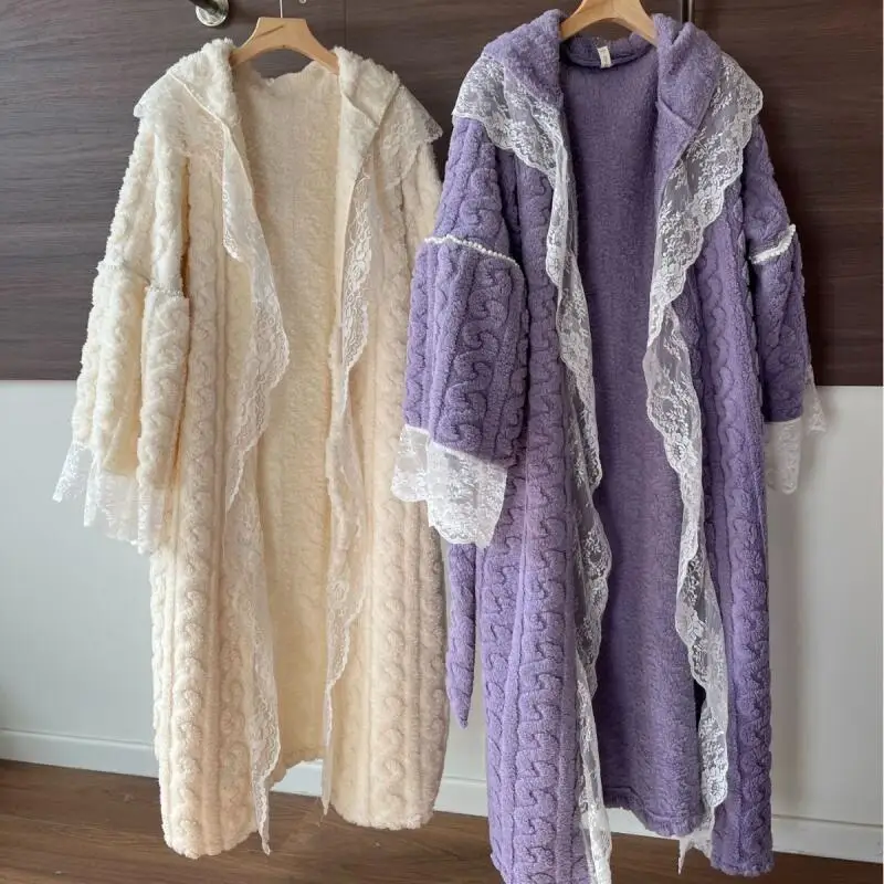 Женская одежда, кружевной халат, осенне-зимний коралловый флис, длинный стиль, сексуальный кружевной халат, ночная рубашка, модные пижамы
Женская одежда, кружевной халат, осенне-зимний коралловый флис, длинный стиль, сексуальный кружевной халат, ночная рубашка, модные пижамы
