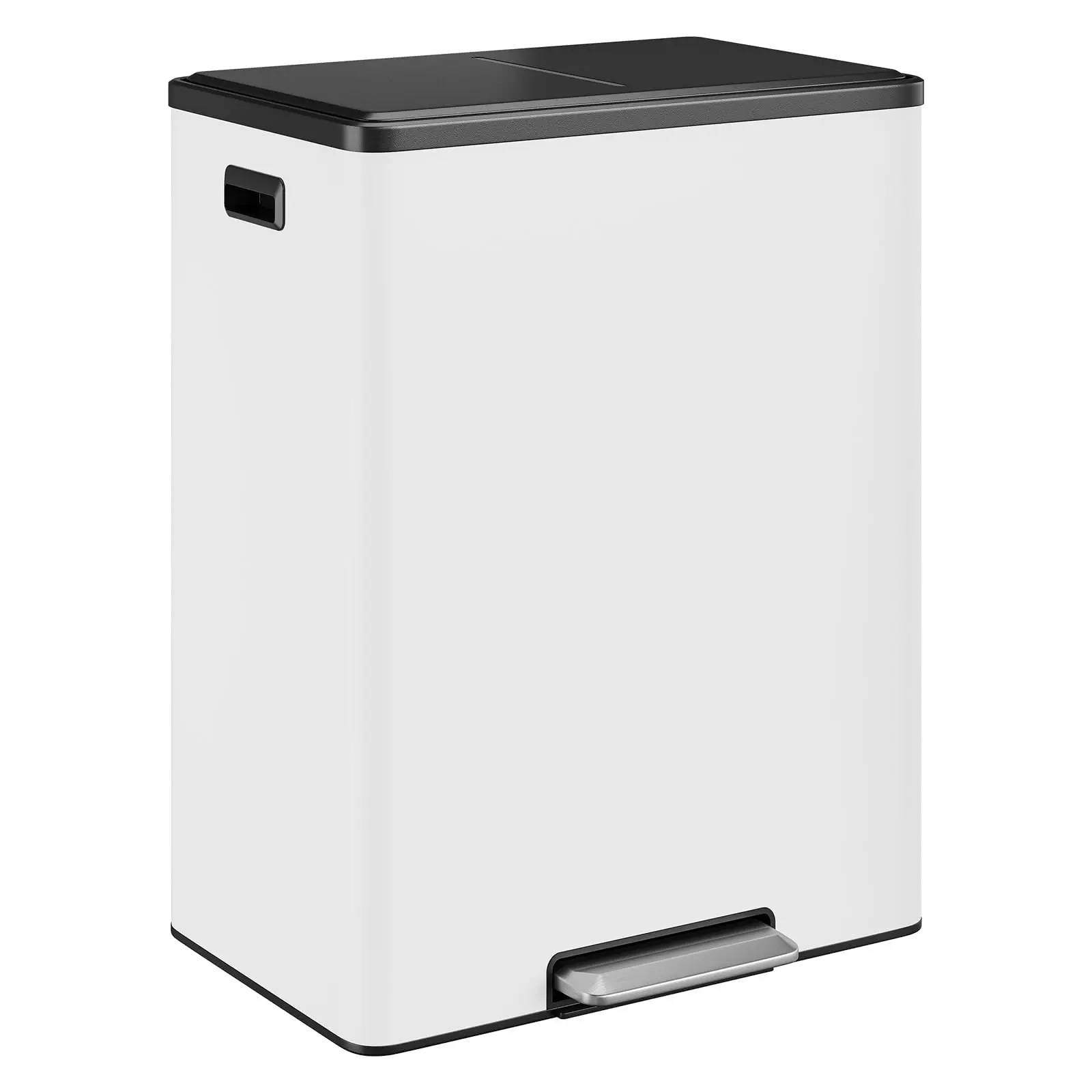 16 Gallon Dual Kitchen Trash Bin, Stainless Steel Step Garbage Can With Soft Close Lid For Under Sink, Office, Commercial Use
16 Gallon Dual Kitchen Trash Bin, Stainless Steel Step Garbage Can With Soft Close Lid For Under Sink, Office, Commercial Use
