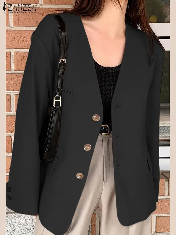 ZANZEA Elegant Fake Pocket Jacket 2023 Women Blazer Fashion Long Sleeve Summer Sexy V Neck Outerwear Casual Solid Color Coats
ZANZEA Elegant Fake Pocket Jacket 2023 Women Blazer Fashion Long Sleeve Summer Sexy V Neck Outerwear Casual Solid Color Coats