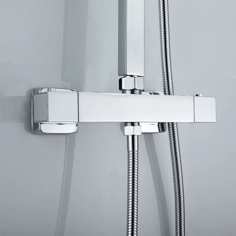Black Square Thermostatic Shower Faucet Bathroom Mixer Tap Hot And Cold Water Mixing Valve for Bathtub
Black Square Thermostatic Shower Faucet Bathroom Mixer Tap Hot And Cold Water Mixing Valve for Bathtub