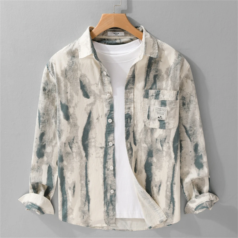 Spring Autumn men's shirt cotton long sleeve fashion Graffiti Casual shirts man clothes Tops comfortable Young mens clothing
Spring Autumn men's shirt cotton long sleeve fashion Graffiti Casual shirts man clothes Tops comfortable Young mens clothing